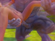 Оливия на члене огромного Фурри 3/16