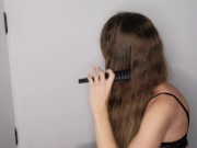 I give milk to my friend's hair so she can comb her hair 10/16