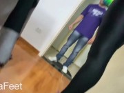 Goddess Kiffa HOT Neighbor teacher EP 5 Cum on feet high heels FOOT WORSHIP FOOTJOB 3/16