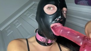 The Perfect Latex Hooded Rubber Deepthroat JOI