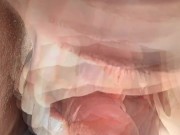 Step sister outdoor blowjob and let me cum on her boobs - homemade amateur  3/16