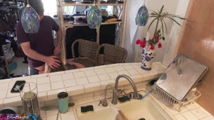 Stepmom gets pics for anniversary of secretary sucking husband's dick so she fucks her stepson