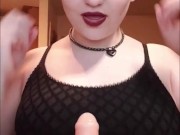 I want you to cum for my big boobs- goth pov dildo titfuck  3/16