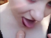 I want you to cum for my big boobs- goth pov dildo titfuck  7/16