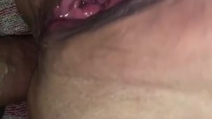 Cougar anal and helps with dildo