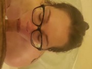 Giving daddy a good blowjob before he fucks me hard... 3/16