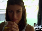 Sexy brunette masturbares before fucking her cute lesbian lover 3/16