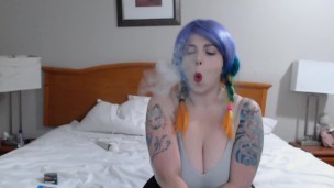 Smoking A Newport & Blowing Bubbles Waiting For Dick