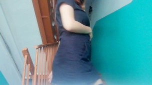 Flashing my butt in the front of the door