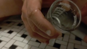cumming in a shot glass