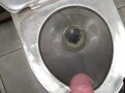 guy moaning and masturbating in dirty public touilet