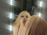 Your bbw girlfriend welcomes you home with a blowjob