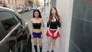 Sissi and Melody have lesbian sex in public - DOLLSCULT