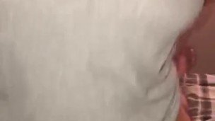 Riding a cock in a sexy tank top