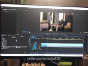 Sucking My Husband's Cock While He's Editing Our OnlyFans Video, POV Blowjob / [FULL / UNCESNORED] 2/16
