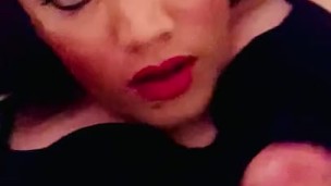Watch sissy femboy cum on face 