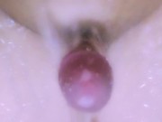 Condom and Water jet, Cum, コンドームとシャワー、射精