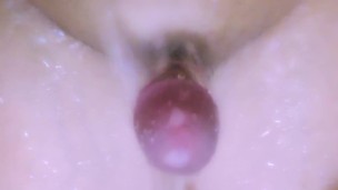 Condom and Water jet, Cum, コンドームとシャワー、射精