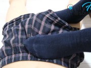 【個人撮影】M男必見。女子校生に見下されながらの踏みつけ足コキ。靴下&生足 5/16