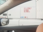 Flashing a trucker as we drive home!!! 