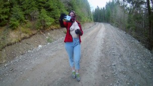 This is how I shoot my solo videos - Risky public nudity in the mountains