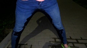 peeing jeans at night