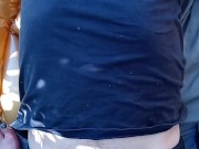 Cummin on his fat cock 1/16