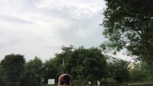 I had high intensity sex training with a fuck buddy in a park near the Tokyo Olympic venue!①