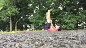 I had high intensity sex training with a fuck buddy in a park near the Tokyo Olympic venue!③【Spanked