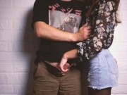 Gives a blowjob to his stepbrother and allows him to cum in his mouth. 4/16