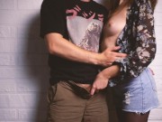 Gives a blowjob to his stepbrother and allows him to cum in his mouth. 6/16