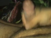 Stroking my nice hard cock