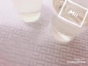 【おしっこチャレンジ】再挑戦！コップに放尿してクリ勃起OL_リクエスト[Pee Challenge] Pissing in a Cup and Clit Erection_japanese 9/16