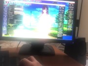 【エロゲーコイカツ！】茶髪ロング爆乳「千鶴」のおっぱい揉みまくりH！巨乳仁王立ち手コキ・フェラ・パイズリ・正常位・バック[Hentai Game Koikatsu! ](アニメ3DCG動画) 15/16