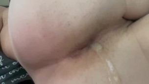 Cumming with my ass after sex with a guy's sperm
