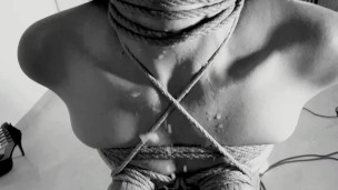 Subspace: Part 3/3 Sub Training - CUM on her tied up titties with ball gag in her mouth