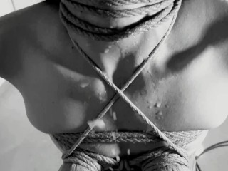Subspace: Part 3/3 Sub Training – CUM on her tied up titties with ball gag in her mouth
