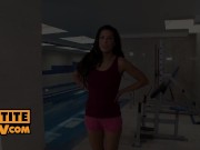POV sex in the gym with black haired shaved hottie Alexa Thomas 4/16