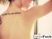 Dahlia Sky dildos her tight wet pussy 4/16