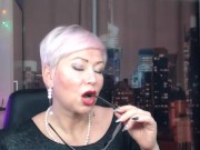 Slutty mature kinky MILF AimeeParadise is sucking! Part II - My Dick... )) 16/16