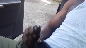 Stopped on a busy street to cum outside