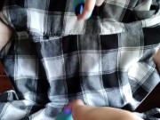 Milf Squirts All Over Her Mirror Using Vibrator