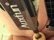 Fuck machine makes bbw Carlie raine creamy and wet 
