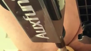 Fuck machine makes bbw Carlie raine creamy and wet 