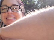 Nerdy Faery Wets Her Red Romper in The Woods 14/16