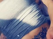 Sexy hot petite blonde tight wet pussy solo masturbation vibrator eye contact tease amateur