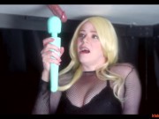 Amateur Irish MILF in Fishnets uses to get off and Edge His Cock Milking Table Ruined Orgasm 15/16