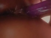 Ebony Teen Stuffs Her Pussy With Toy