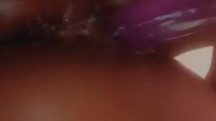 Ebony Teen Stuffs Her Pussy With Toy