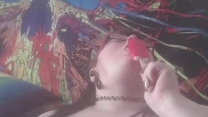 BBW Eats Creamcicle Topless